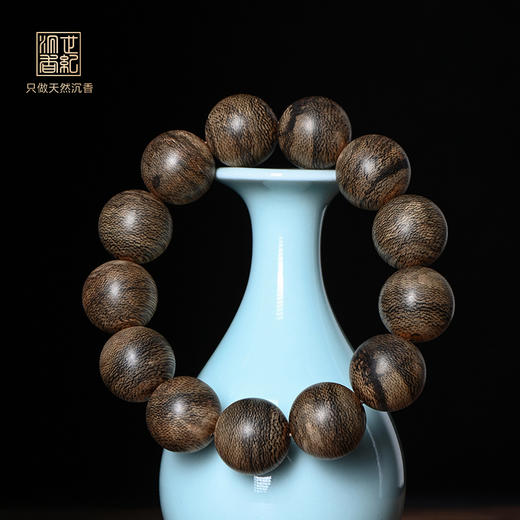 天然文莱沉香手串 18.9mm*13颗 33克 SP4141 商品图0