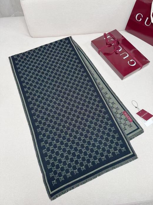 YP72-古驰新GG羊毛双面围巾 流苏滚边（DSX*MM） 商品图8