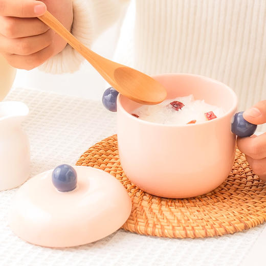 【圆珠柄炖盅】陶瓷隔水炖盅带盖炖盅家用双盖炖罐蒸鸡蛋羹燕窝 商品图0