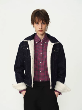 Evistub girls/E-5DWT1423/经典西部原牛羊羔绒夹克