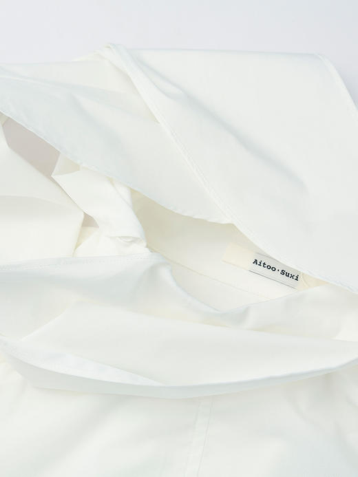 设计感飘带白色衬衫 2026 春夏装新品 宽松垂感防晒通勤衬衣 商品图2