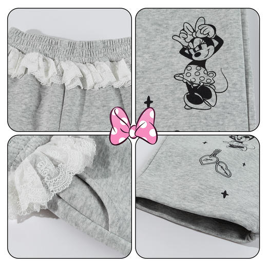 迪士尼（Disney）女童运动休闲卫裤甜美裙边耐磨卡通时尚亲肤春秋季长裤26年新款ZD1FK027 商品图8