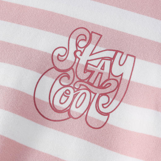 棉花堂春款潮趣印花休闲条纹圆领童装卫衣-FD61042 商品图9