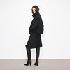 NUTH“立体褶量”黑色宽松可隐藏连帽夹克外套女 商品缩略图0