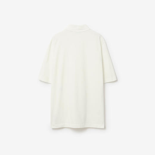 BURBERRY 巴宝莉 男士马术骑士刺绣徽标棉质短袖 Polo 衫 白色 8083329 B7264 商品图1