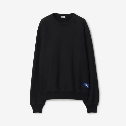 BURBERRY 巴宝莉 男士马术骑士徽标贴花棉质卫衣 黑色 8082093 A1189 商品图0