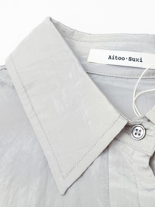 垂坠感天丝防晒衬衫女 薄雾粉宽松显瘦长袖衬衣春夏季新款 商品图2