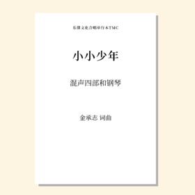 小小少年（金承志 曲）混声四部和钢琴 教唱包
