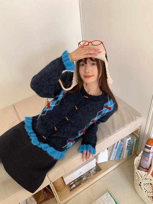 木耳边蝴蝶结牛角扣毛衣开衫-纪念日百货门店同款168898740 商品图2