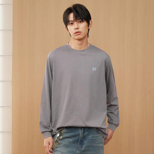 gxgjeans男装多色打底衫刺绣圆领套头长袖T恤男 秋季热卖JFD13400061 商品图3