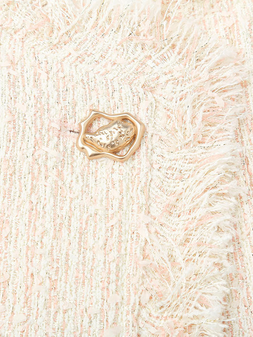 高级感小香风马甲 春夏季新款浅杏色流苏边宽松外搭背心 商品图3