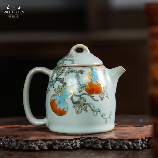 问鼎鼎峰系列天青复刻款大秦权壶（福禄双全） 商品图2