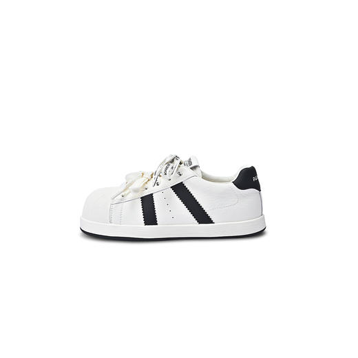 经典鲨2026年春季专柜新品韩版拼色贝壳头休闲板鞋小白鞋女KW142-617021 商品图4