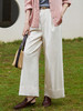 高级感奶白翻边阔腿裤 2026 春夏装新品 垂顺显瘦通勤休闲裤 商品缩略图0