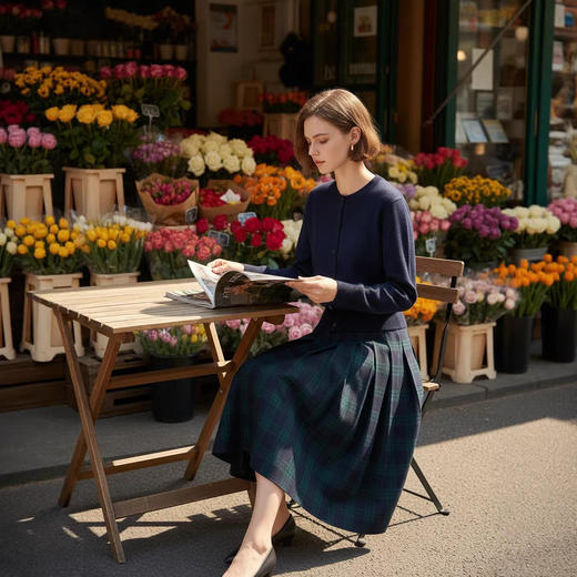 「自」全新升级落实了纯色圆领针织开衫2026春季新款百搭显瘦针织毛衣外套 商品图5