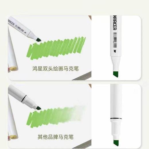 鸿星水性双头马克笔速干学生儿童美术专用diy水彩笔手提盒装 商品图4