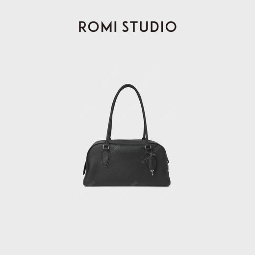 ROMISTUDIO 首饰袋 荔枝纹头层牛皮手提单肩保龄球包 RWCLP37184 商品图0