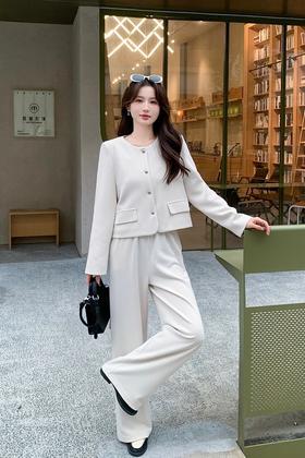 LNNNS 简约修身小香风气质通勤裤子套装 22098