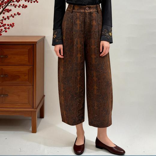 Famecoco范可儿休闲裤七分裤FAD6GA121 商品图0