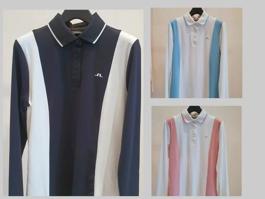 JL秋冬新款韩版女士拼色长袖上衣来了！🇰🇷出口高品质❗️拼接的长袖polo衫，简约时尚的感觉直接拿捏啦，休闲随意的很好看，弹力修身版型真的好舒服，下半身随便一搭就轻松拥有元气运动美少女感啦！ 商品图5