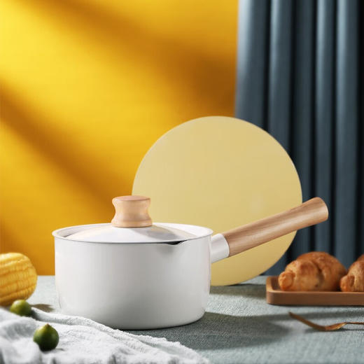 戴德Doris多丽斯16CM单柄奶锅(米白色)HW021-2 商品图1
