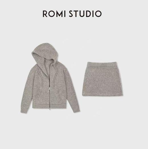 ROMI STUDIO“老钱复古”羊毛混纺夹花立体微A半身裙 RWDSX62251 商品图0
