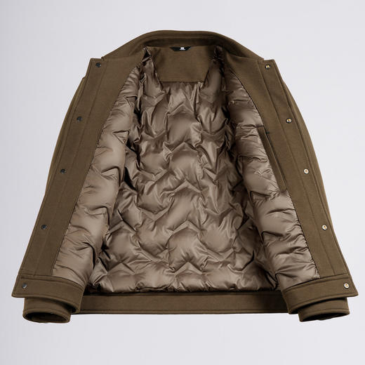 【白鸭绒&含绵羊毛】圣得西26年春季男士新款羽绒服翻领时尚外套 商品图11