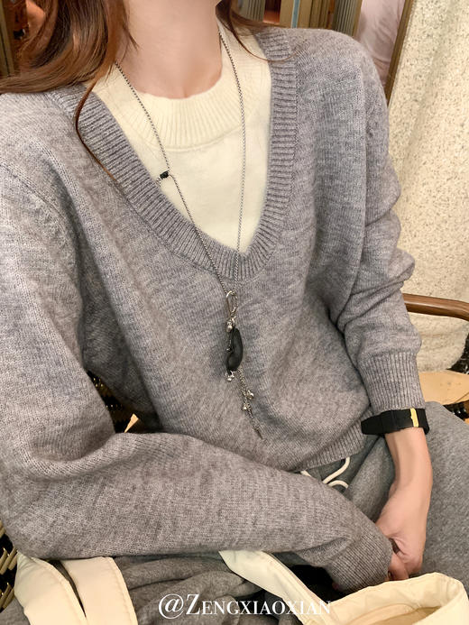 <曾小咸推荐>现货秒杀 ！微信超特价！韩系3色假两件针织衫 日常139.99 立减60 秒杀79.99！！ 商品图7