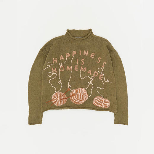 Story mfg TWINSUN ROLLNECK男女中性款手工钩针天然染色针织毛衣 商品图3