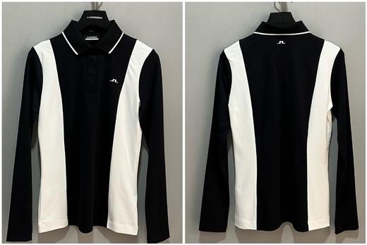 JL秋冬新款韩版女士拼色长袖上衣来了！🇰🇷出口高品质❗️拼接的长袖polo衫，简约时尚的感觉直接拿捏啦，休闲随意的很好看，弹力修身版型真的好舒服，下半身随便一搭就轻松拥有元气运动美少女感啦！ 商品图3