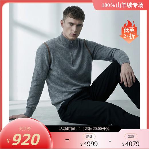 PALUOPO/PL山羊绒男装羊绒衫100%山羊绒帕罗 商品图0