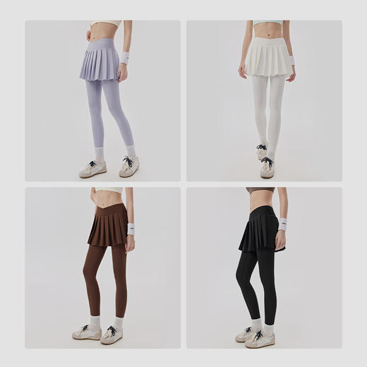 YOGACODE【火树银花系列】凉感防晒瑜伽裤假两件防走光瑜伽裙裤运动紧身裤DWW116175 商品图4