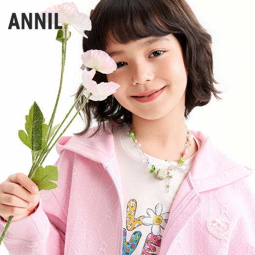 【实体店同款】女童针织外套春季新款安奈儿童装AG615110 商品图1