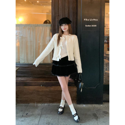 <曾小咸推荐>现货秒杀 ！微信超特价！立体蝴蝶结短款毛衣 日常209.99 立减120 秒杀89.99！！ 商品图3