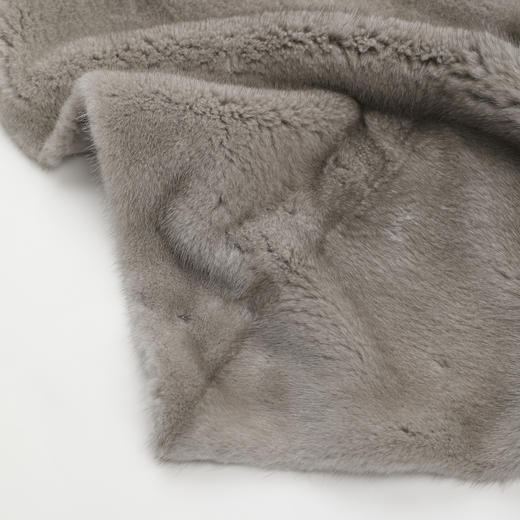 ROMI STUDIO丹麦进口水貂桑蚕丝密实毛针皮草三角围巾RWCWPG7452 商品图4