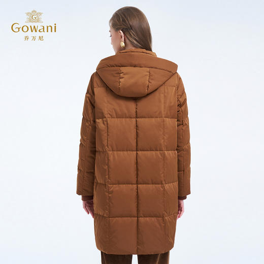 乔万尼连帽休闲减龄宽松保暖90白鸭绒羽绒服ED4T789 商品图4