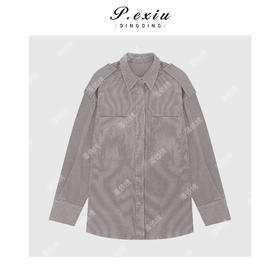 100%棉复古灯芯绒气质显瘦百搭长袖衬衫M9146