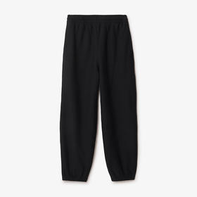 BURBERRY 巴宝莉 男士马术骑士设计贴花棉质慢跑裤 黑色 8085405 A1189