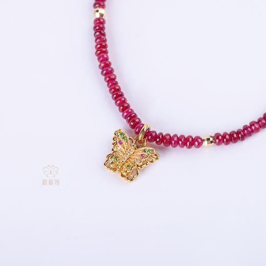 【福叠】红宝石彩蝶K金链   XL12512006 商品图2