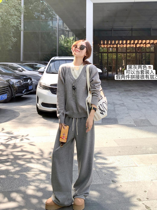 <曾小咸推荐>现货秒杀 ！微信超特价！韩系3色假两件针织衫 日常139.99 立减60 秒杀79.99！！ 商品图6