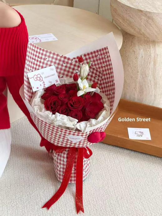 情人节新品/红色格子包装纸（牛皮10张） 商品图1