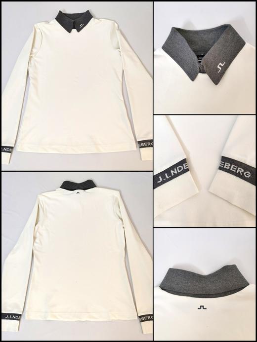 JL家早春新款女士撞色简约长袖来啦！韩版🇰🇷渠道系列❗️原厂刷毛弹力面料，柔软细腻软糯面料，简约学院风polo衫，减龄又好看！早春新款✨整件是比较轻薄的，没有负重感，穿上暖乎乎！ 商品图5