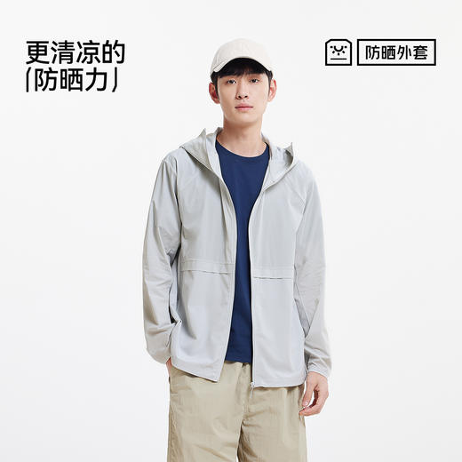 防晒外套|森马夹克男夏季凉感透气连帽外套户外运动时尚拼接上衣 商品图4