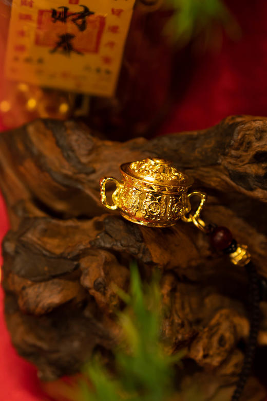 ²【灵顺寺财神庙】转运聚宝盆小挂件 材质铜镀金 HM02-CRMM-XJJ 商品图8