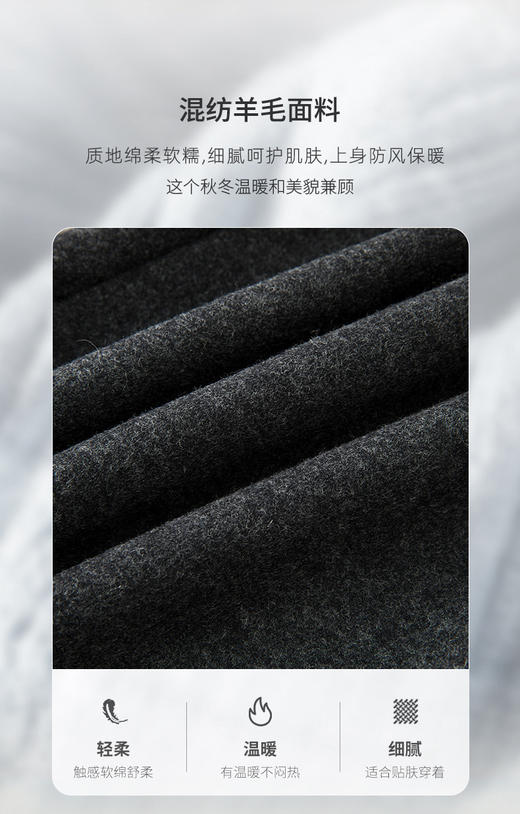 精纺羊毛垂坠感直筒裤 商品图3
