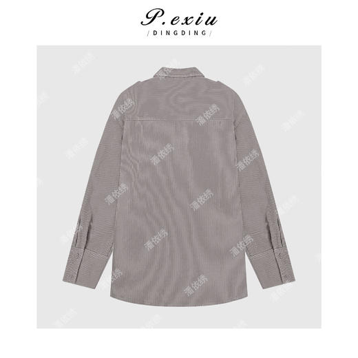 100%棉复古灯芯绒气质显瘦百搭长袖衬衫M9146 商品图1