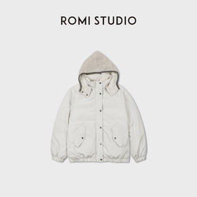 ROMI STUDIO90白鹅绒蓬松轻盈一手长廓形连帽羽绒外套RWCWWG5706