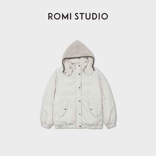 ROMI STUDIO90白鹅绒蓬松轻盈一手长廓形连帽羽绒外套RWCWWG5706 商品图0