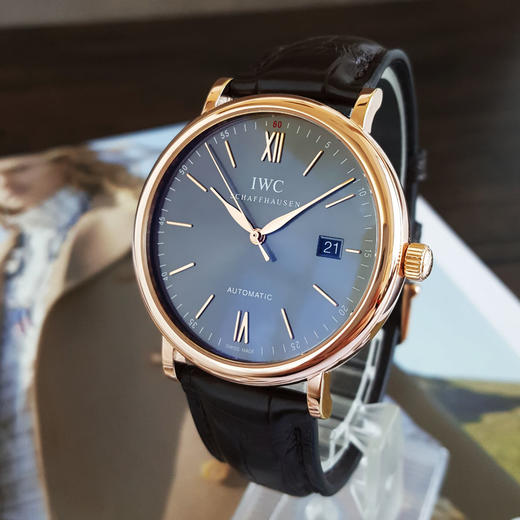 【95新】IWC 万国IW356511自动机械机芯日期显示40MM（男款）柏涛菲诺系列18K玫瑰金 100126AK04 商品图1
