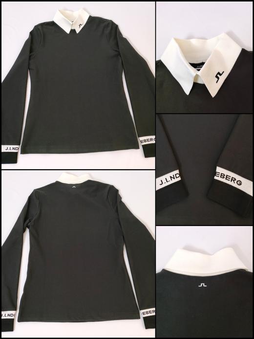 JL家早春新款女士撞色简约长袖来啦！韩版🇰🇷渠道系列❗️原厂刷毛弹力面料，柔软细腻软糯面料，简约学院风polo衫，减龄又好看！早春新款✨整件是比较轻薄的，没有负重感，穿上暖乎乎！ 商品图4